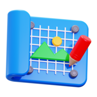 3d Canvas icon. Perfect for nature themed presentations, educational materials, and creative projects png