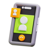 3d Videocall icon. Ideal for technology, communication, mobile apps, call center concepts png