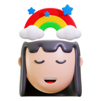 3d Imagination icon. suitable for inspirational designs, children's book illustrations, calming content, dreamy concepts png