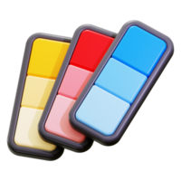 3d color sample icon. perfect for graphic design projects, websites, and printing materials requiring color inspiration png