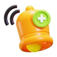 3d Notification icon. Perfect for notification systems, alarm apps, communication alerts, and visual cues png