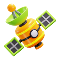 3d Satellite icon. ideal for science and technology themed designs and projects png