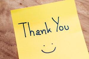 Gratitude note home office digital image personal space close-up appreciation concept photo