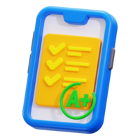 3d Online exam. Ideal for educational websites, online courses, school resources, and professional development materials png