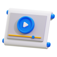 3d online presentation featuring a 3D player icon. Perfect for digital media, online courses, technology presentations, tutorials, and webinars png