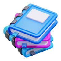 3d Stack of Book icon. Suitable for educational, reading, literature, and back to school concepts in design projects png