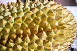 Exploring the unique durian fruit southeast asia food vibrant market setting photo