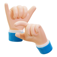 3d Sign Language icon. suitable for communication concepts, customer service illustrations, or technology designs png