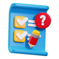3d Exam icon. Suitable for presentations, reports, infographics, and website graphics png