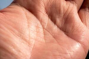 Exploring palmistry techniques in hand analysis personal growth learning environment close-up view photo