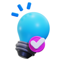 3d Idea icon. ideal for business presentations, innovation concepts, project success, and creative ideas png