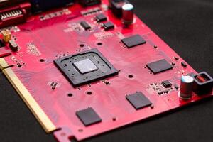 High-performance graphics card close-up technology lab product studio setting macro view innovation photo
