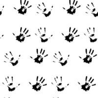 Human hand palm print pattern, black white, monochrome silhouette evidence, texture unique palm hand, print pattern, black white repeat vector
