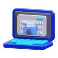 Data Encryption 3D Icon png