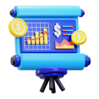 3d Finance presentation icon. Suitable for finance presentations, investment reports, business articles, cryptocurrency discussions png