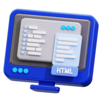 HTML Code 3D Icon png