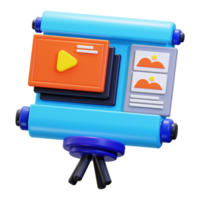 Slide show presentation 3D Icon png