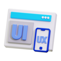 ui ux Designing 3D Icon png