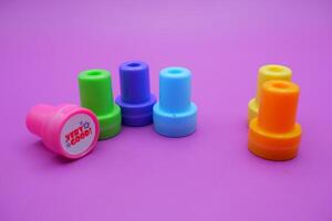 Bright Educational Stamps Used by Teachers for Grading photo