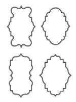 Set of Ornate and Decorative Frame Shapes vector