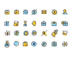 Set of business icon Design for web site , banner, poster, print, card, header. Flat lay composition. vector