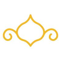 Iline art style Islamic Frame in Gold Style vector