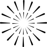 Abstract Burst Design Element Light Rays Sunburst Starburst Graphic Illustration icon solid style vector
