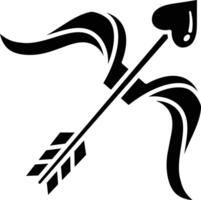 Cupid's Arrow, A Heartfelt Valentine's Day Icon solid style vector