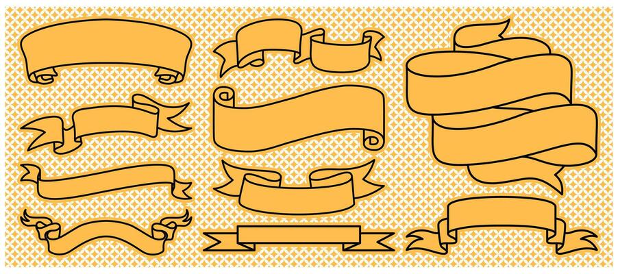 Banner label tag with various shape design