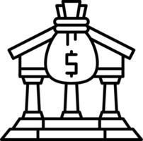 Savings Account Outline Icon vector