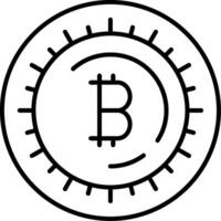Bitcoin Outline Icon vector
