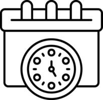 Schedule Outline Icon vector