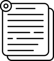 Sticky Notes Outline Style Icon vector