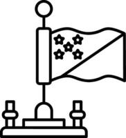 Solomon Islands Outline Style Icon vector