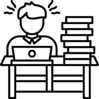Overload Outline Style Icon vector