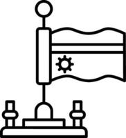 Nauru Outline Style Icon vector