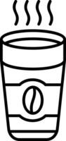 Coffee Cup Outline Style Icon vector
