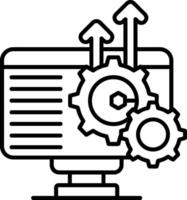 Productive Outline Style Icon vector