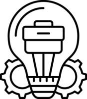 Business Intelligence Outline Style Icon vector
