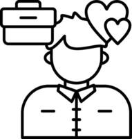 Work Life Outline Style Icon vector