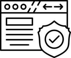 Online Security Outline Icon vector