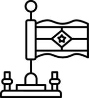Sint Eustatius Outline Style Icon vector