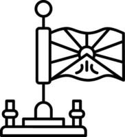 Tibet Outline Style Icon vector