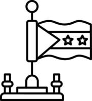 Sao Tome And Principe Outline Style Icon vector