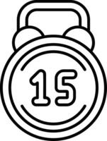 Kettlebell Outline Style Icon vector