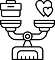Scales Outline Style Icon vector