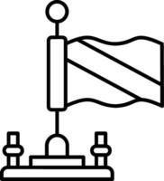 Trinidad And Tobago Outline Style Icon vector
