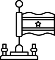 Suriname Outline Style Icon vector