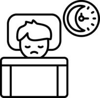 Insomnia Outline Style Icon vector