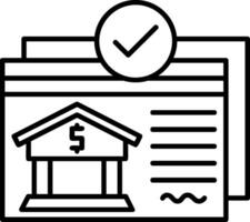 Current Account Outline Icon vector